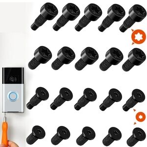 Black Security Screws for Video Doorbell